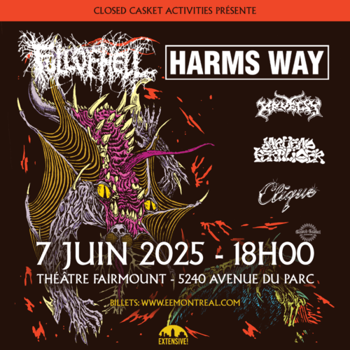 Full Of Hell & Harms Way au Théâtre Fairmount