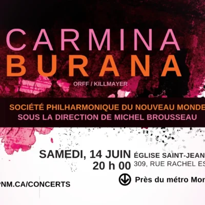 Festival Classica : Carmina Burana à l’Église Saint-Jean-Baptiste