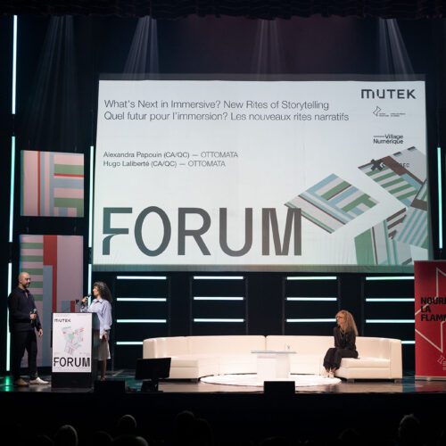 MUTEK Forum 2025 | Talk-Show : « Quel futur pour l’immersion ? Les nouveaux rites narratifs »