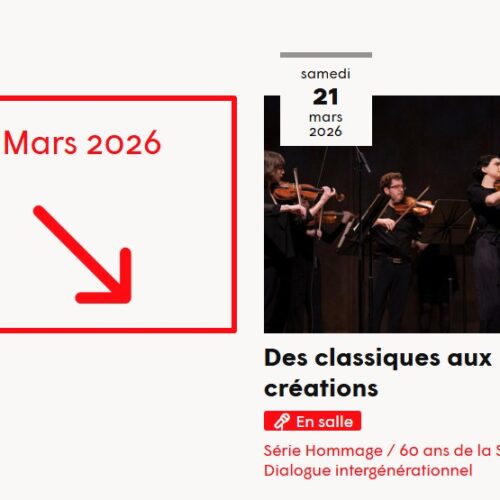 SMCQ | Classiques et créations, conversation intergénérationnelle
